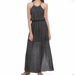 Navy blue maxi dress size small summer by lily rose